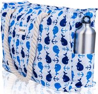 Beach Bag XXL. 100% Waterproof (IP64). L22 xH15 xW6 with Rope Handles, Top Zip, Extra Outside Pocket. Beach Tote Includes TSA Approved Lock, Waterproof Phone Case, Built-in Key Holder, Bottle Opener