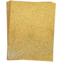 Paper Junkie Gold Glitter Craft Paper, Single Sided, 8.5 x 11 Inches (24 Sheets)