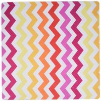 3dRose LLC 8 X 8 X 0.25 Inches Mouse Pad Print of Summery Colored Chevron Stripes Pink Orange Yellow (Mp_183691_1)