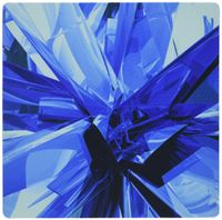 3dRose LLC Blue Glass Abstract Fractal Digital Work of Reflecting Blue Glass and Metal Surfaces Pattern Mouse Pad (mp_19253_1)