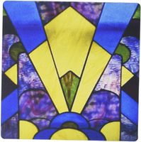 3dRose LLC 8 x 8 x 0.25 Inches Mouse Pad, Art Deco Stained Glass Design (mp_100573_1)