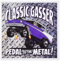 3dRose Greeting Cards, Drag Racing, 6 x 6 Inches, 56 Chevy Gasser Image (gc_173477_1)