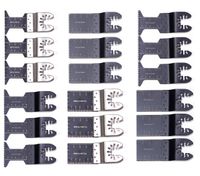 Ginsco 20 Pcs Metal Wood Precision Oscillating Multitool Quick Release Saw Blade with Storage Case