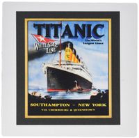 3Drose LLC 8 X 8 X 0.25 Inches Mouse Pad, Titanic Vintage Travel Poster (Mp_109667_1)