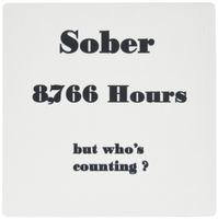 3dRose 8 x 8 x 0.25 Inches Image of 1 Year Or 8766 Hours Sober in Words Mouse Pad (mp_163412_1)