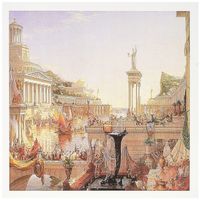 3dRose The Course of Empire, The Consummation of Empire by Thomas Cole American Artist - Greeting Cards, 6 x 6 inches, set of 6 (gc_126888_1)