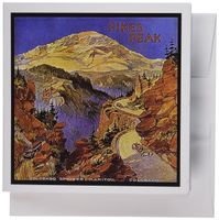 3dRose Image of Pikes Peak Colorado Greeting Cards, Set of 12 (gc_174206_2)