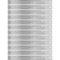 Westcott Stainless Steel Rulers - 12" Length 1" Width - 1/16, 1/32 Graduations (10415BX)