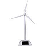 Alloet Desktop Wind Turbine Model Solar Powered Windmills ABS Plastics White for Education or Fun