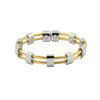 Stainless Steel Magnetic Cable Bracelet Silver N Gold (Medium)
