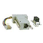 ADAPTER,MODULAR,DE9 FEMALE TO,RJ45,(8P8C)
