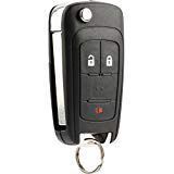 Key Fob Keyless Entry Remote Flip Shell Case & Pad fits Chevy 2010-2017 Equinox / 2012-2017 Sonic/GMC 2010-2017 Terrain