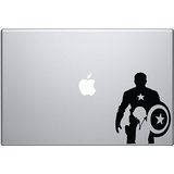 Captain America Silhouette - Black Decal for Macbook or Laptop
