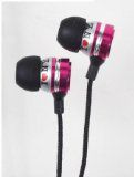I Love NY EB301P Metal Stereo Earbuds, Pink