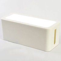 Cable Management Box Storage Organizer for Home Office Entertainment Center TV Computer Hides All Wires Power Cord Surge ProtectorL12.6"W5.4"H5" White