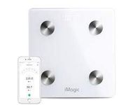 iMagic Body Fat Scale for 11 Fitness Indicators, Bluetooth Smart Digital Scale with iOS/Android APP, Body Composition Analyzer for Weight, BMI, Fat, Water, Metabolic Age, BMR, etc. 11 Inch, White