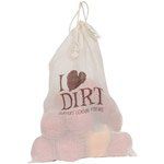 ECOBAGS Cotton Bags "I Love Dirt" Gauze Produce Bag 13" x 17" (a)