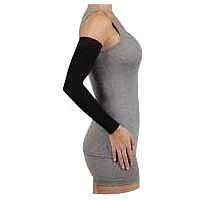 Juzo Soft Arm Sleeve with Silicone Border, 20-30 mmHg, Max Sizing, Regular, Black, Size 2 (1 Each)