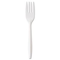 Regal Mediumweight Cutlery, Full-Size, Fork, White, 1000/Carton