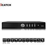 iCATCH 4CH CCTV System for Home H.264 Video Surveillance System, IVS Support D1 Real-Time (Economic Version - No HDD, No Camera, No HDMI signal) - Black