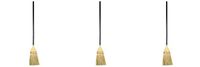 Rubbermaid Commercial Lobby Corn Broom, Wood Handle, Brown (FG637300BRN) - 3 Pack