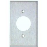 Morris 83445 430 Wall Plate, Single Receptacle, 1 Gang, 1.620" Hole Diameter, Stainless Steel