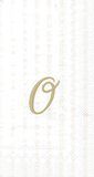White Stripe Buffet/Guest Napkins with Gold Monogram "O" 16 ct.