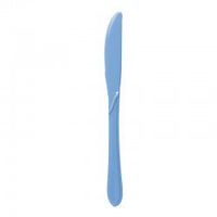 Baby Blue Plastic Knives Exquisite Solid Color Premium Plastic Cutlery, Heavy Duty Plastic Disposable Knives(24-ct. Pack)