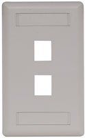 IFP12OW - Hubbell 2-Port Rear-Loading Single-Gange Faceplate, Office White, Pack of 5