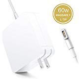 Halcent MacBook Pro Charger, 60W Magsafe Power Adapter with MagSafe 1 L-Tip, 60W Magsafe Charger for MacBook Pro/Air 11.6/13.3, Mac Pro Laptop A1278 Charger 16.5V 3.65A (Mid2012 Before)