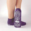 Slip Resistant Double Print Youth Size Socks Purple Color 12 Pair Per Case