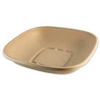 World Centric Compostable Unbleached Plant Fiber 32 Ounce Square Bowl, 50 Count per Pack - 8 per case.