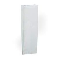White Single-Use Foil Gusseted Pouch - 3-1/4 X 2-1/2 X 13 - Package 50