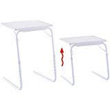 Tangkula 2 x Table Adjustable PC TV Laptop Desk Tray Home Office s/ Cup Holder White