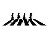 Legacy Innovations The Beatles Abbey Road Black Decal Vinyl Sticker|Cars Trucks Vans Walls Laptop| Black |7.5 x 2.25 in|LLI718
