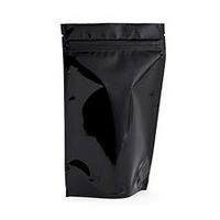 Black Foil Stand-Up Zipper Pouch - 5-7/8 X 3-1/2 X 9 - Package 25