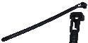 NTE Electronics 04-0550RL0 Nylon Releasable Cable Ties, 50 lb. Tensile Strength, 5.905" Length, 0.299" Width, 0.050" Thickness, UV Black (Pack of 1000)