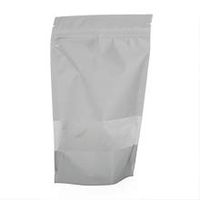 Silver Rice Paper with Window Panel Stand-Up Pouch - 5-7/8 X 3-1/2 X 9 - Case 1000