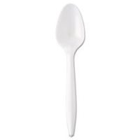 (3 Pack Value Bundle) GENMWSIW Wrapped Cutlery, 6 1/4", Teaspoon, White