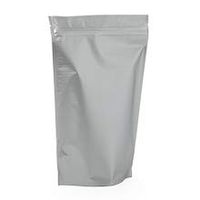 Silver Metallic Rice Paper Stand-Up Pouch - 5-7/8 X 3-1/2 X 9 - Case 1000