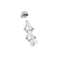 Ives 054MB 4 3/8" x 1 5/8" Solid Brass Dutch Door Surface Bolt with 5/8" Throw, Satin Chrome