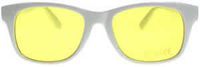 Colored Lens Color Therapy Glasses - White Frame Classic Style (Yellow)