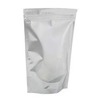 Silver Solid Colored with Oval Window Stand-Up Pouch - 5-1/8 X 3-1/8 X 8-1/8 - Case 1000