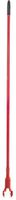 Carlisle 36947505 Commercial Jaw Clamp Fiberglass Wet Mop Handle, 60", Red (Pack of 12)