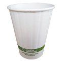 World Centric's 100% Biodegradable, 100% Compostable 10 Ounce World Centric's 100% Biodegradable, 100% Compostable 8 Ounce Double Wall - Paper Hot Cup with PLA Lining (Case of 1000)