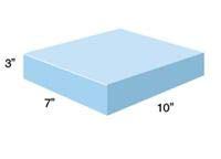 AliMed 3" Thick Rectangle Positioner, Upholstered Black Conductive, 7"x10"x3"