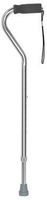 Offset Padded Handle Cane, Silver Finish, Adjustable 30 to 39 Inch, Aluminum