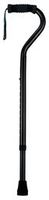 Standard Offset Walking Cane Adjustable Aluminum Black