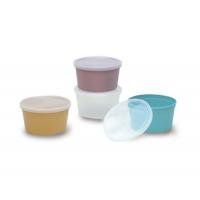 Medical Action Disposable, Round Denture Cup With Translucent Lid, Pack of 25