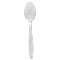 Dart Guildware Heavyweight Plastic Cutlery, Teaspoons, Clear, 1000/Carton